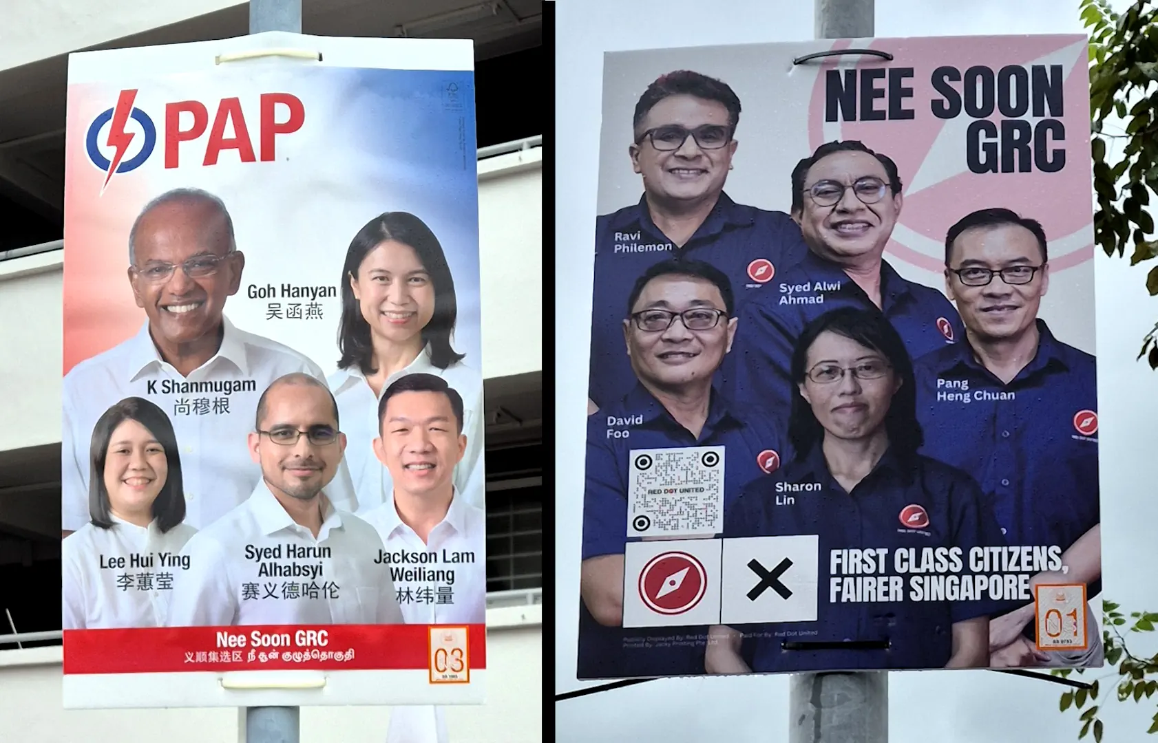 Members of the Two Contesting Parties for Nee Soon GRC