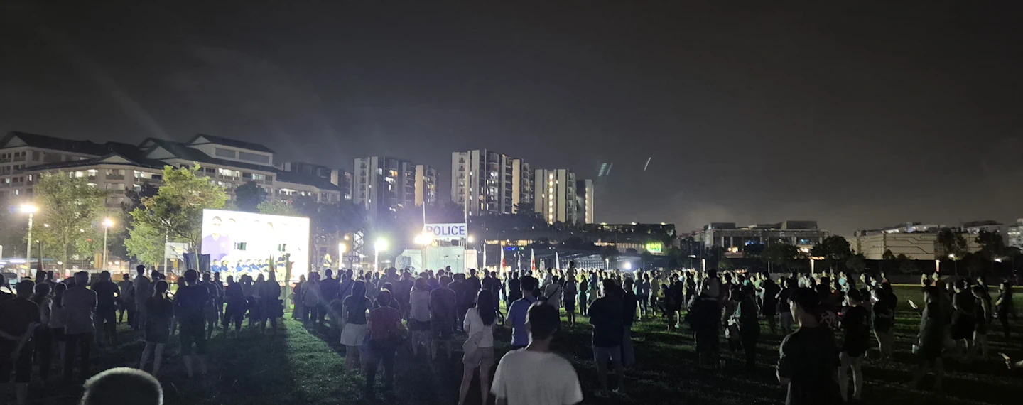 RDU rally at the open field next to Yishun's Futsal Arena