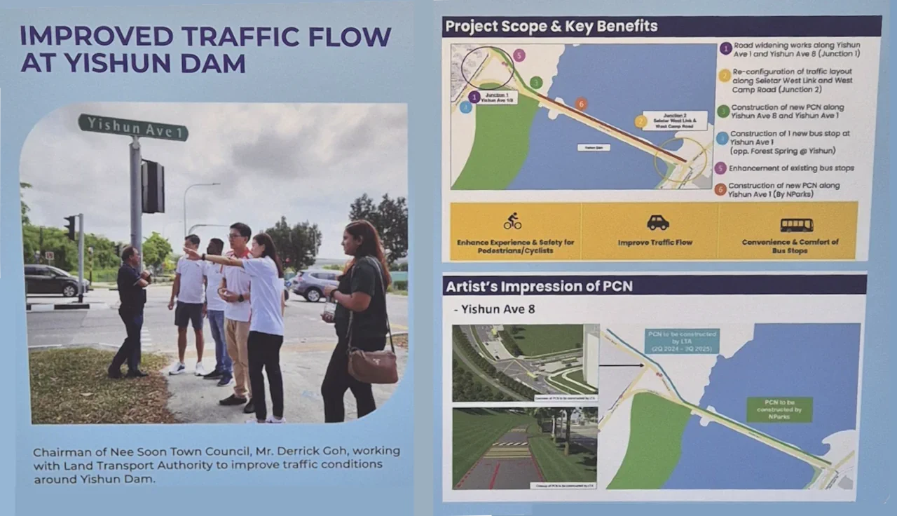 Improvements at Yishun Dam (source: Nee Soon Town Council)